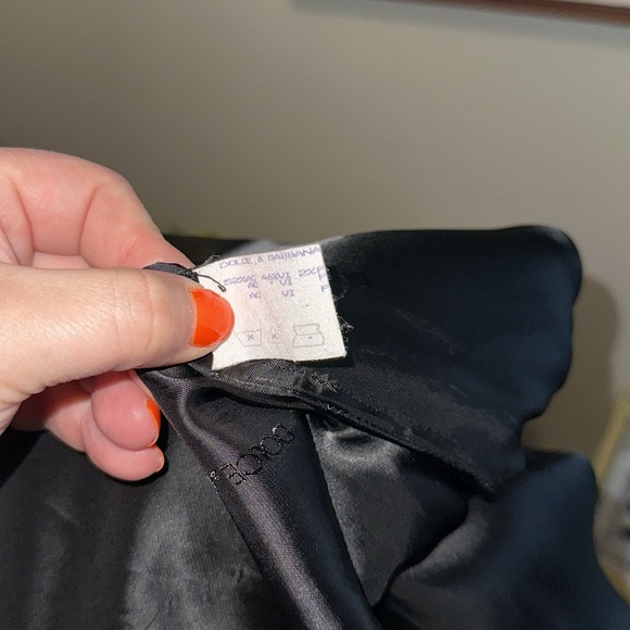 Dolce & Gabbana Vintage Black Stripe Pencil Skirt EUC - Picture 7 of 7